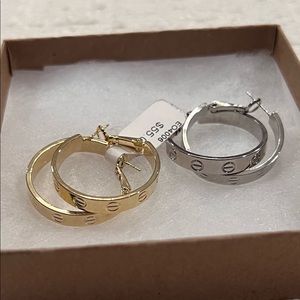 Designer inspired hoop earrings